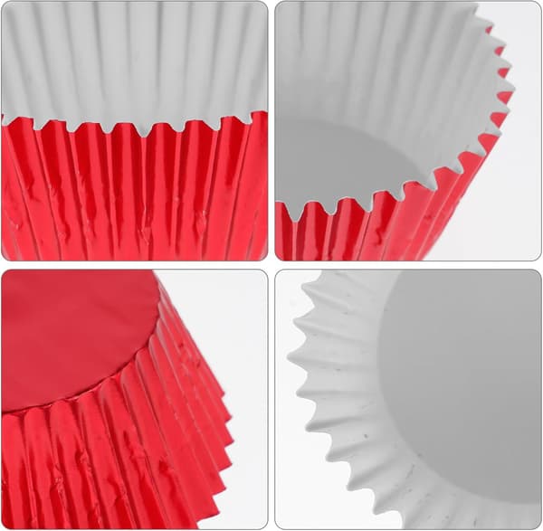 100 stk. røde papir cupcake-former muffinsformer bakeformer