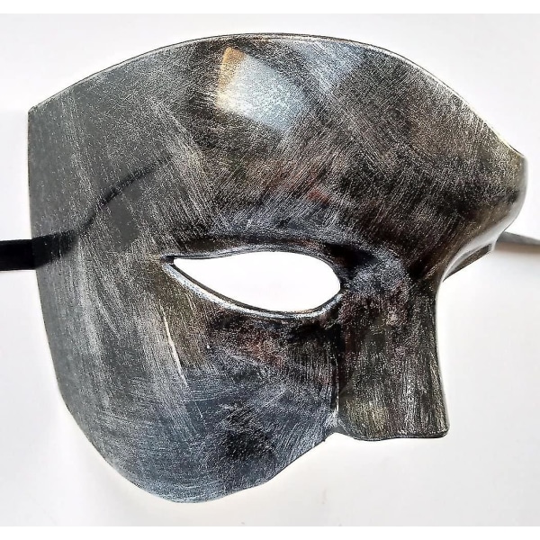 Maskerademaske Retro Fantom Operasjon Ett Øye Halv Ansikt Kostyme 1stk - Antikk Sølv