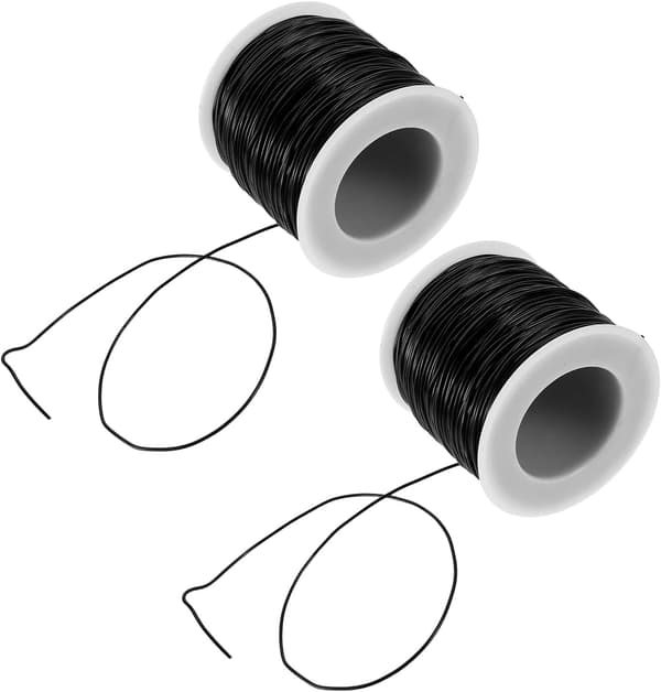 2 ruller krystallperletau smykkesnor elastisk perletråd for armbåndlaging elastisk snor