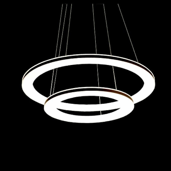 1-lys 40 cm LED Hengelampe Metall Akryl Sirkel Moderne