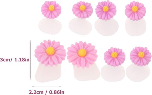32 stk. tåskillere i silikon for pedikyr, blomsterdesign, tåskillere for neglelakkseparator for kvinner