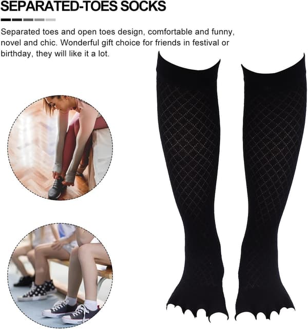 Solid Socks Five Toes Socks för sport- och fitnessaktiviteter bomullsmaterial