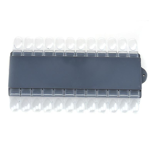 Klar Plast 24 X Naglartspolish Gel Design Träning Display Chart 1st transparent