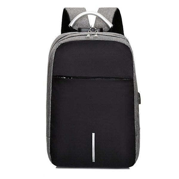 Stor Resväska för Laptop Vattentät College Skolryggsäck Perfekt Present till Pappa Man Pojkvän Gray