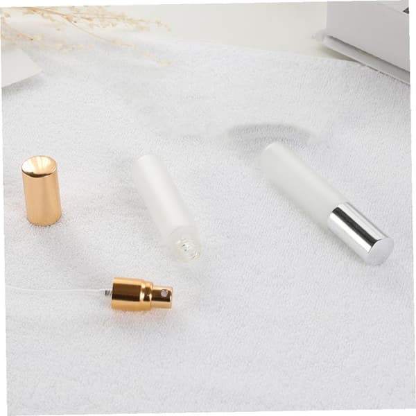 6st Mini Frostat Glas Sprayflaskor Små Tomma Påfyllningsbara Bärbara