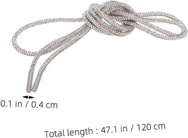 4 stk. Rhinestone skolisser Glitrende snørebånd til joggesko hettegenser