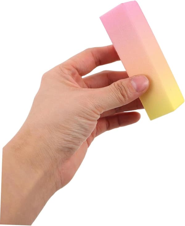 20 st rektangulära gradient nagelbuffertar mjuka svampfil för manikyr pedikyr hemma salong