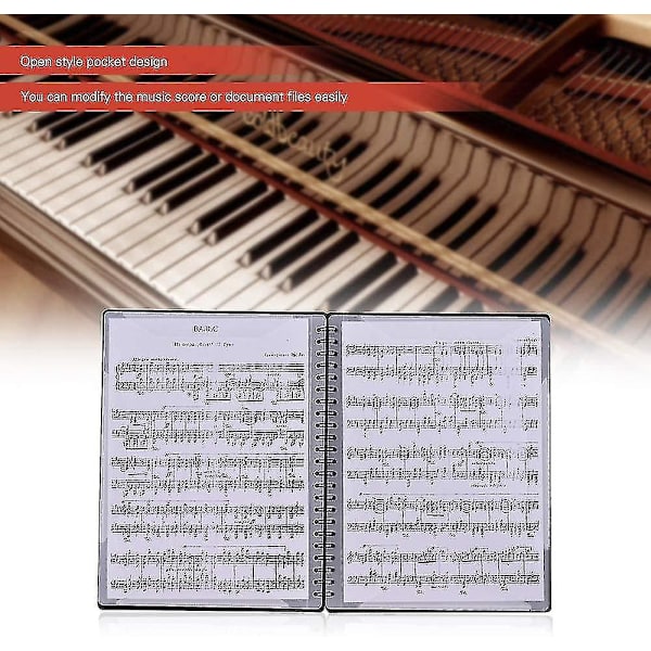 Musiknotesmappe - Mappe i A4-format, dobbeltsidet, Musikmappe til noder (shikai)