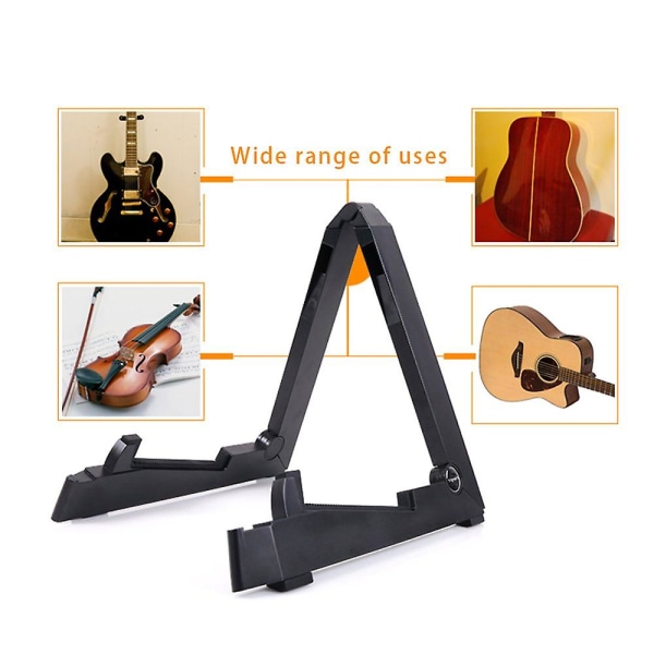 Gitarstativ, sammenleggbart instrumentstativ i ABS-materiale for akustisk gitar