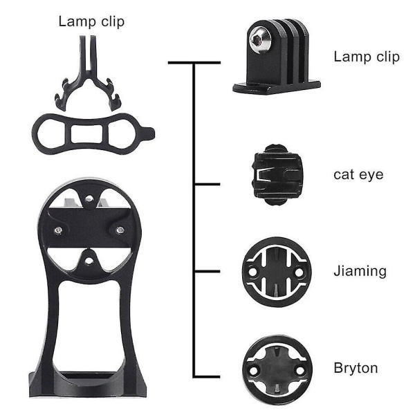 Cykelcomputerfäste, basfäste för hastighetsmätare, cykelställ, hållare (svart, 1 st)