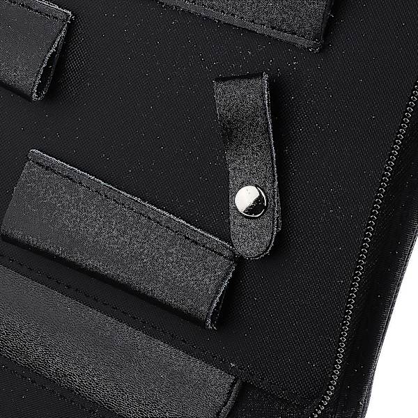 Mjukt Läder Hårklipparsaxfodral Hårfrisörskamficka Holster Svart