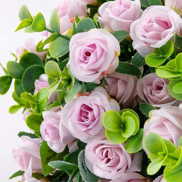 Kunstige blomster Silke Rose 33 Hoder Blooming Faux Bouquet