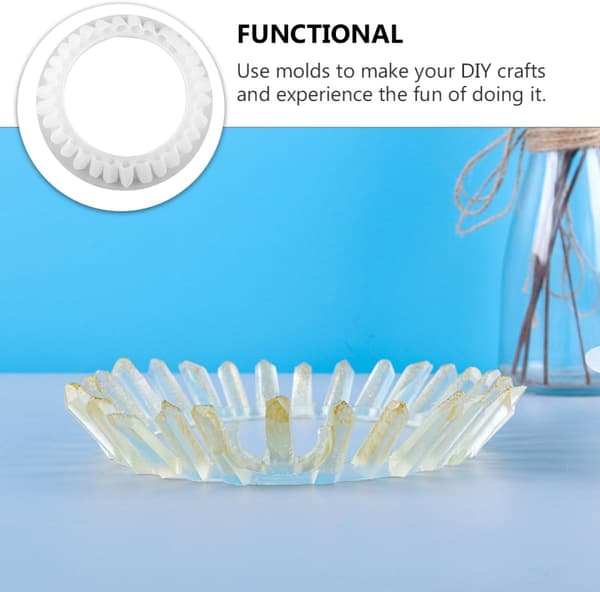 Krystalkroneform DIY Manuel Silikoneform Kreativ Krystal til Epoxyhåndværk
