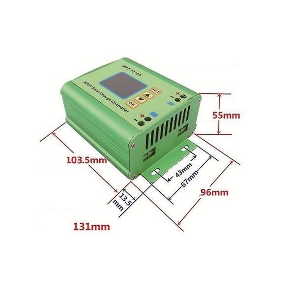 MPT-7210A LCD-display MPPT solladdningsregulator 10A