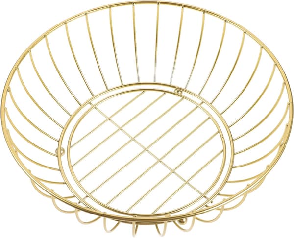 Trådfruktkurv Metall Trådfruktskål Stor Kapasitet Metall Hul Design Enkel Elegant Stil