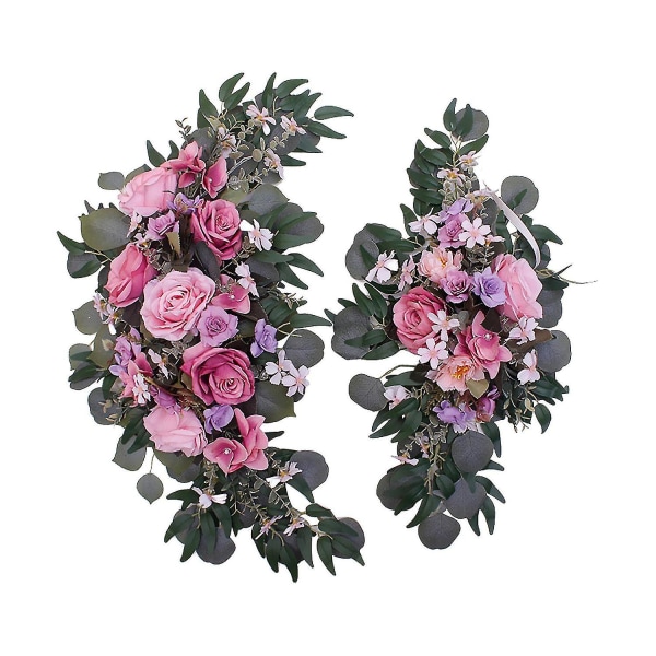 Bröllop Arch Flower Swag Set med 2 DIY Rose Arch Decor