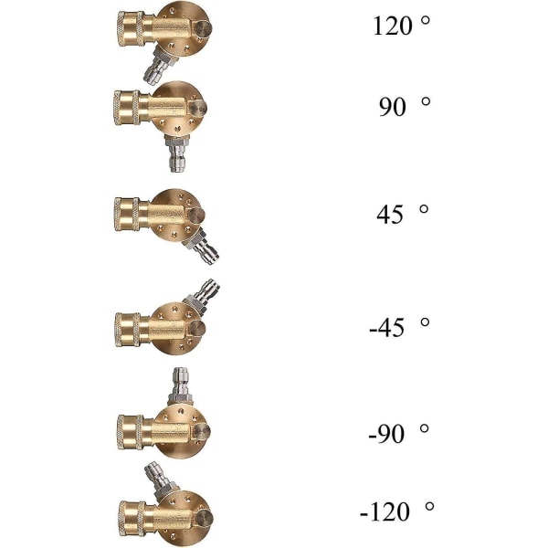 Verktøy daglig dreibar kobling for høytrykksvaskerspisser, takrennerenserfeste, 1/4 tomme hurtigkobling, 240 grader, 4500 Psi1pcs