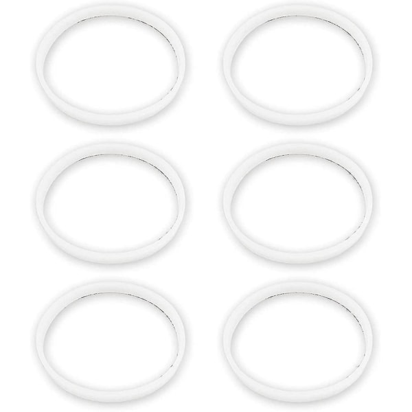 6-pack gummipackningar ersättningstätning Vit O-ring för Ninja Juicer Blender Cups Ersättningsdelar