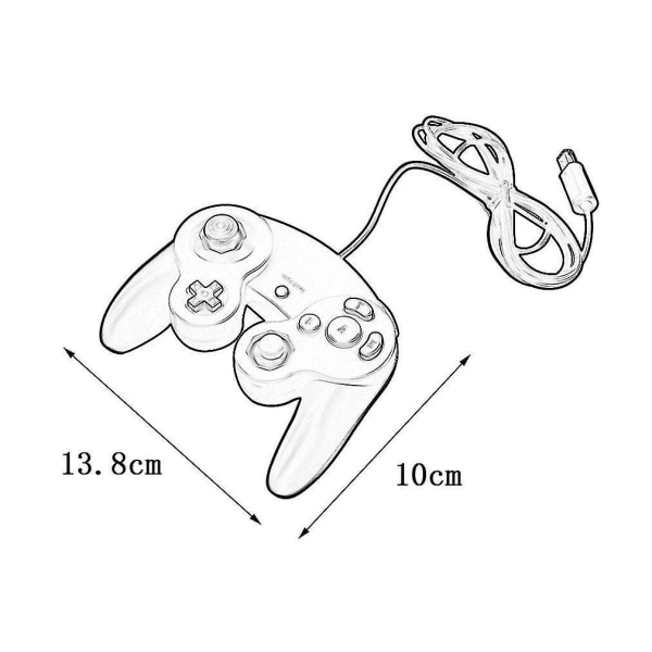 Plast spilcontroller Pad til Nintendo Gamecube Wii