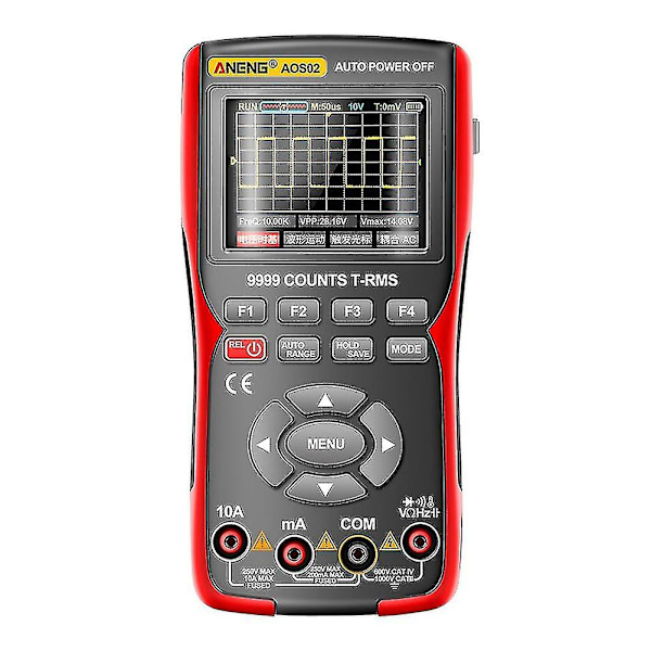 Aos02 2 i 1 Digital Oscilloskop Profesjonell Transistor Test Multimeter 48ms/s Samplingshastighet Profesjonell 10mhz