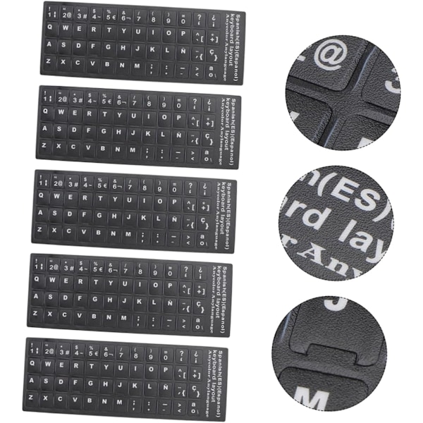 Tangentbordsdekaler Set Laptop Tangentbord Bokstav Dekaler Full Täckning Långvariga Användare