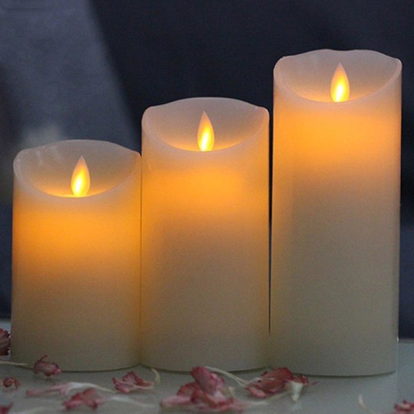 3 kpl / set Flickering Flameless Led Tea Light Flicker Kynttilä