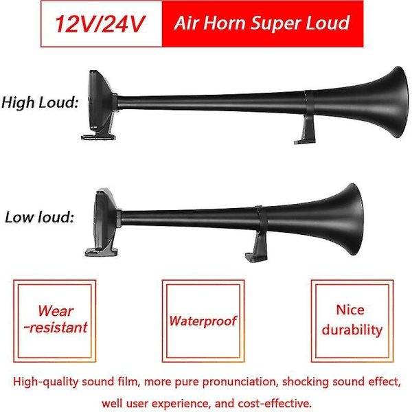 Ilmatorvi 12/24v Super Loud universal torvi sähköinen alumiiniseostorvikaiutin vedenpitävä