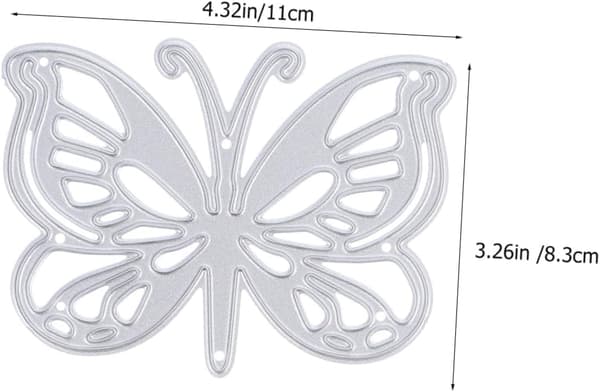 8 st silverfjärilsformade skärformar i kolstål för DIY