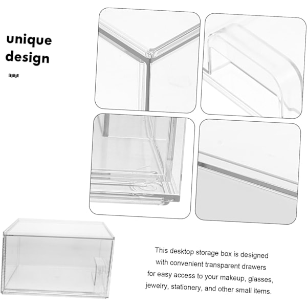 Gennemsigtig Stabelbar Makeup Opbevaringsskuffe Alsidig Bordplade Organizer