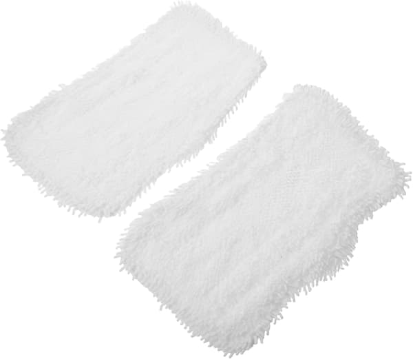 2 stk Moppehoder Erstatning Gjenbrukbare Dampmoppputer Kompatibel 2-i-1 Hvit Mikrofiber