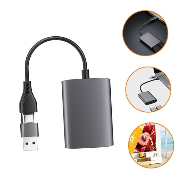 Type C til Dobbel 1080P 60Hz Adapter USB 30 Hub USB Adapter