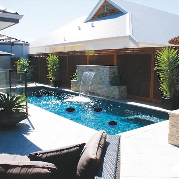 Solcelled Vanddriven Lampe Flydende Lys Led Dekoration Swimmingpool Lys