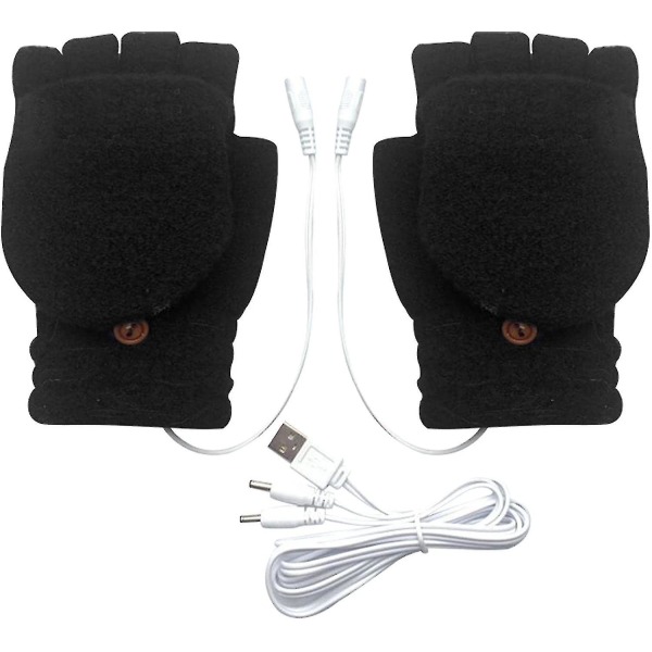 Heated Gloves | Winter Gloves Men Women Heated Gloves With Double Sides Heating | Comfortable Full Half Finger Heated Winter Gloves Hands Warmer For