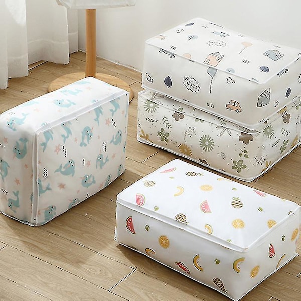 Støvtett oppbevaringspose for hjemmet, Ipper-design, multifunksjonell dynebeholder med 57x 40x 22cm C 3pcs