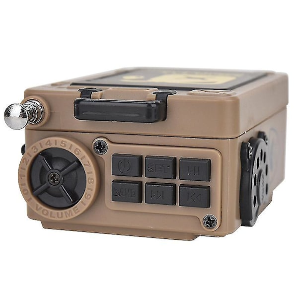 Hrd-701 Bærbar FM/SW/MW/WB Full-band Digital Radio Subwoofer Lydkvalitet Bluetooth TF-kort Avspilling Radio 701 Desert yellow