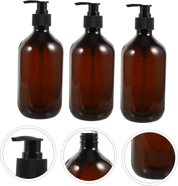 3 st 300 ml påfyllningsbara pumpflaskor, multifunktionella lotion- och schampodispenserflaskor för förvaring av handtvål i hemmet och badrummet