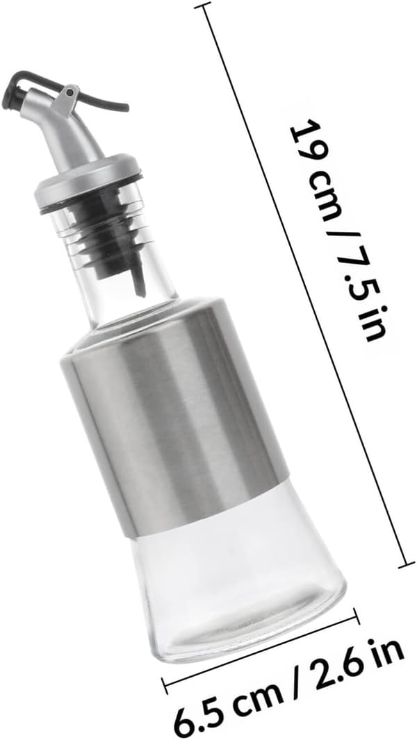 2 stk. oliedispenserflasker 200 ml lækagesikre glasoliebeholdere
