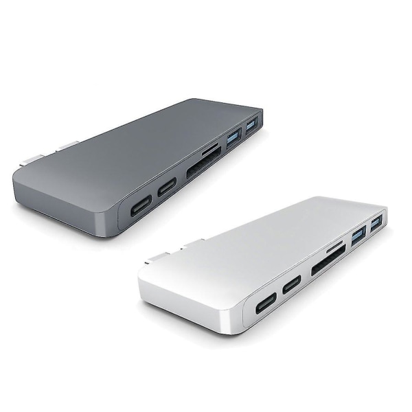 USB Type-C Hub 6-i-1 Dobbelt Type-C Interface Konverter