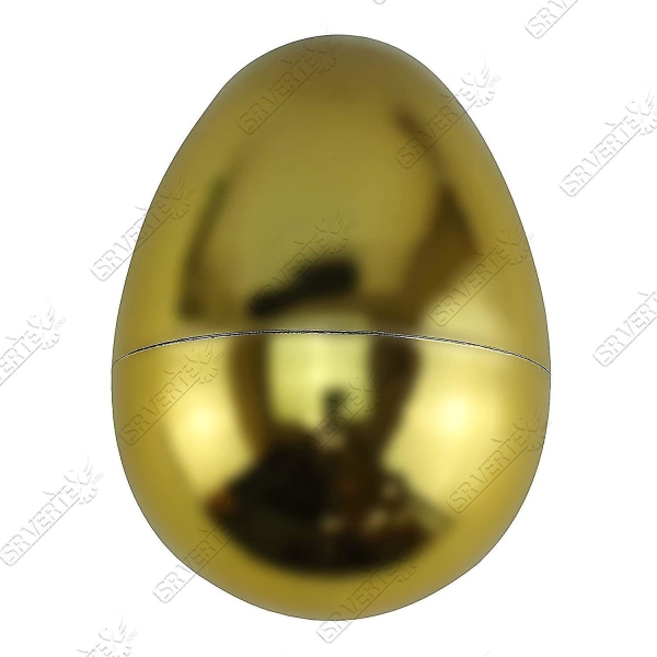 Iso kultainen täytettävä pääsiäismuna 1kpl muovia 10cmx7,4cm