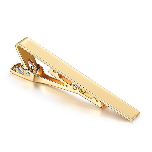 Smal Halsduksklämmor Slipsklämmor Slipsnålar Set För Män (guld+silver+svart), 3st