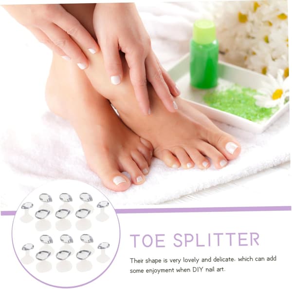 16 stk. Kvalitets silikone tåskillere tåafstandsstykker til manicure separator
