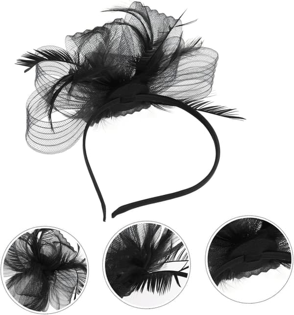 Retro Fascinator Hat Pandebånd til kvinder Elegant hårtilbehør