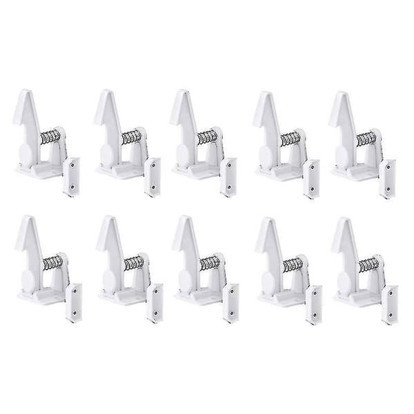 10 stycken skåpslås Barnsäkerhet Lås Baby Säkerhet Magnetisk Vit
