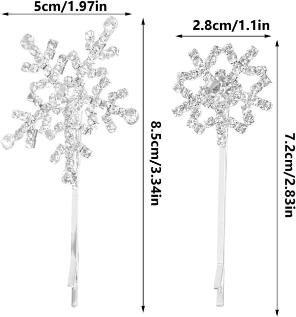 10 st bröllopshårnålar snöflingeformad klämma eleganta strasshåraccessoarer