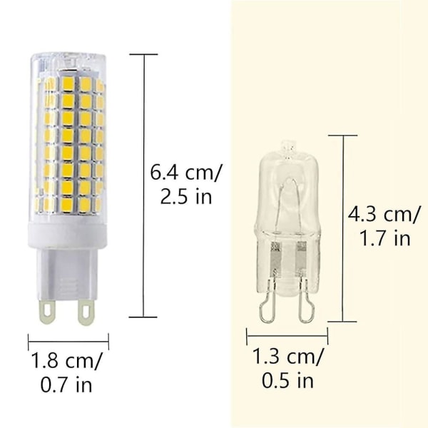 6 kpl LED-lamppua G9 E14 10W AC220V Spotti 100W