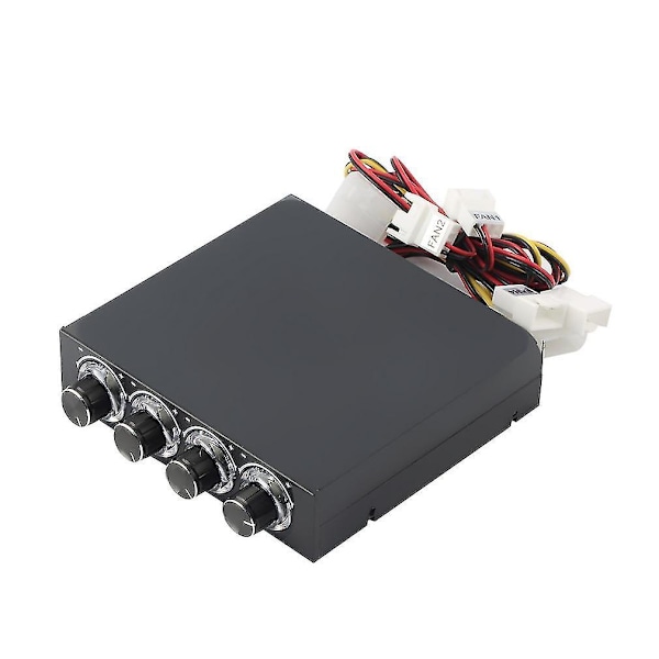 3,5 tommer PC HDD CPU 4-kanals blæserhastighedsregulator LED-panel