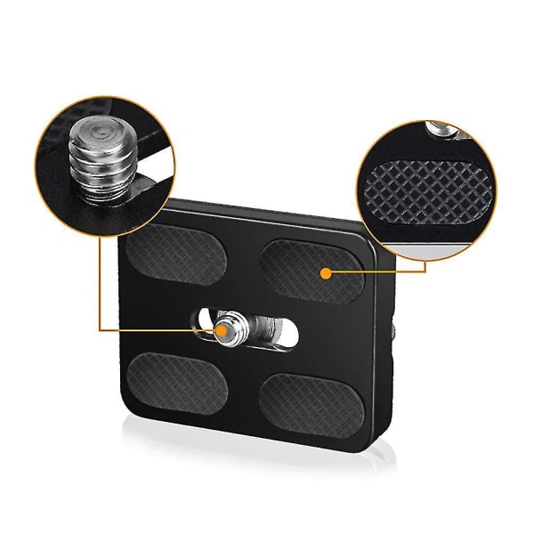 Snabbkopplingsplatta i aluminiumlegering Snabbkopplingsplatteadapter 1 set - svart)