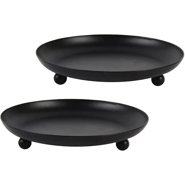 2 stk Lysestakeplater, 4,4 tommer Sokkel Pillar Lysestake Stativ For Voksgave