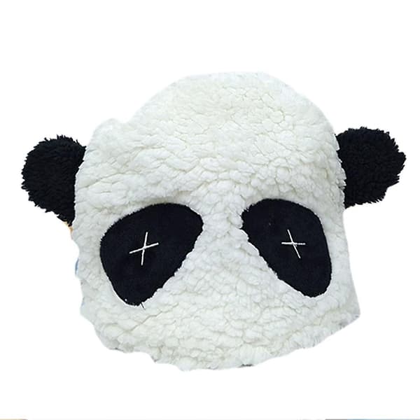 Söt Panda/Lamm Öronmössa Beanie Hatt Varm Lammull Hatt Termisk För Höst Vinter White lamb