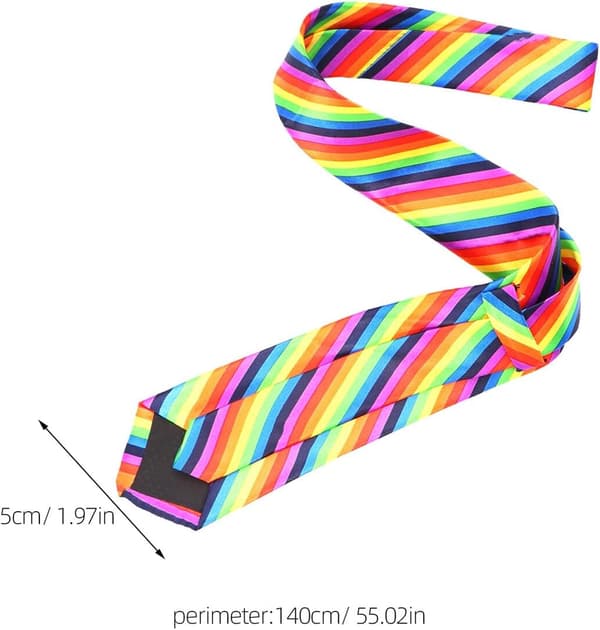 Regnbueprint Slips 5 cm Bredde Afslappet Kostume Slips til Mænd Festtilbehør Farverigt Regnbuedesign